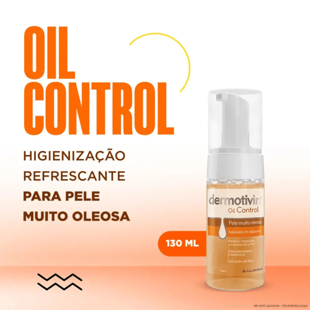 Dermotivin Foam Sabonete Espuma Control 130ml